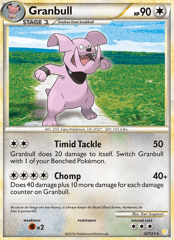 Granbull, carta 22 di HeartGold SoulSilver