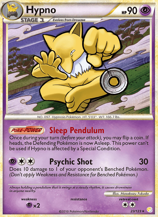 Hypno, card 23 from HeartGold SoulSilver