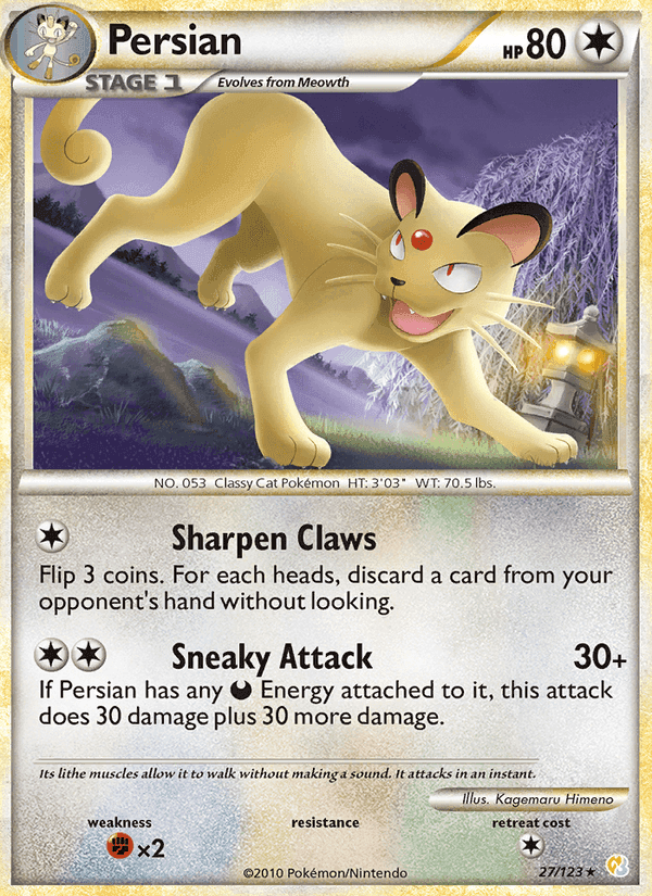 Persian, carta 27 de HeartGold SoulSilver