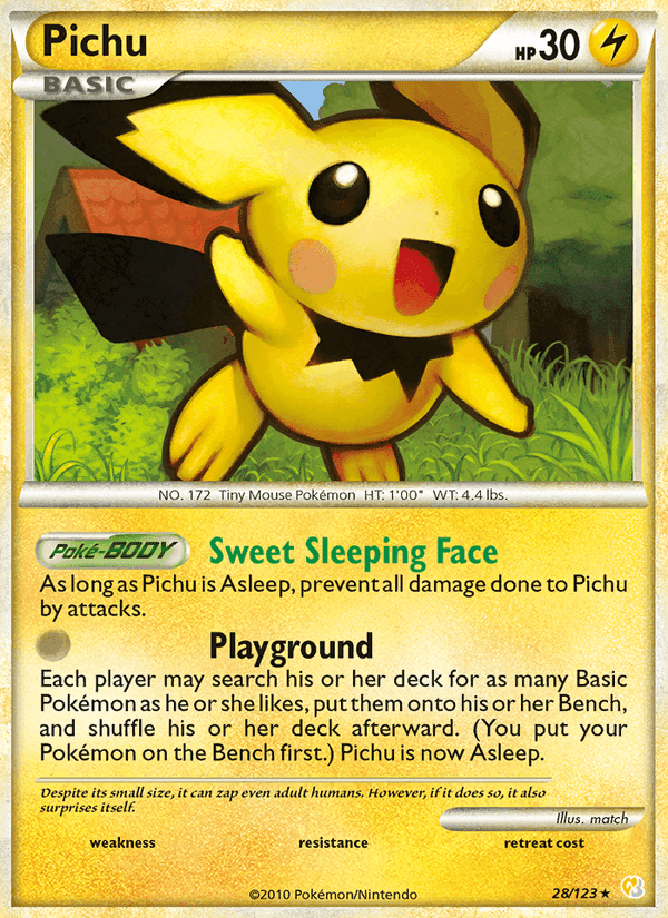 Pichu, carta 28 di HeartGold SoulSilver