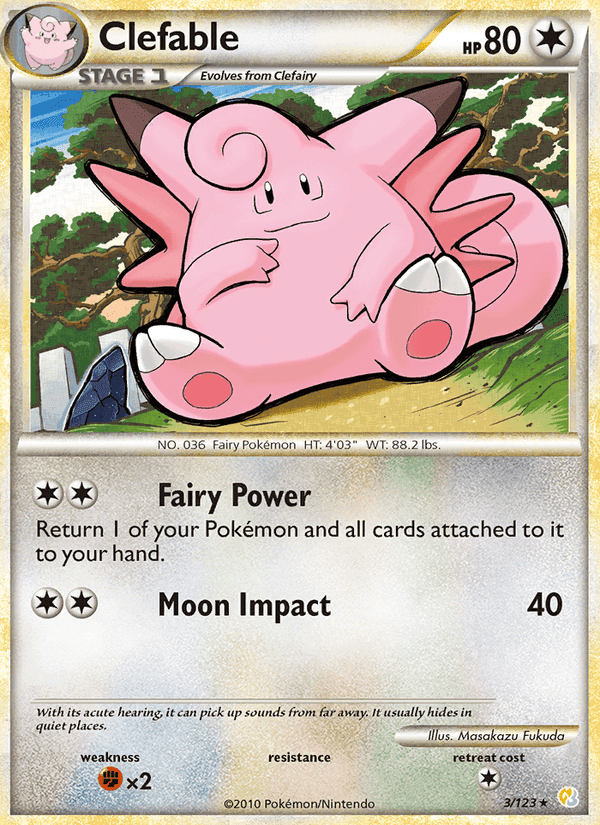 Clefable, carte 3 de HeartGold SoulSilver