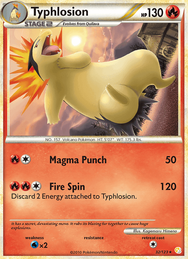 Typhlosion, carta 32 di HeartGold SoulSilver