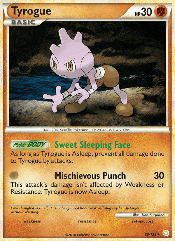 Tyrogue, carta 33 di HeartGold SoulSilver
