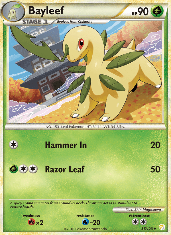 Bayleef, carta 35 di HeartGold SoulSilver