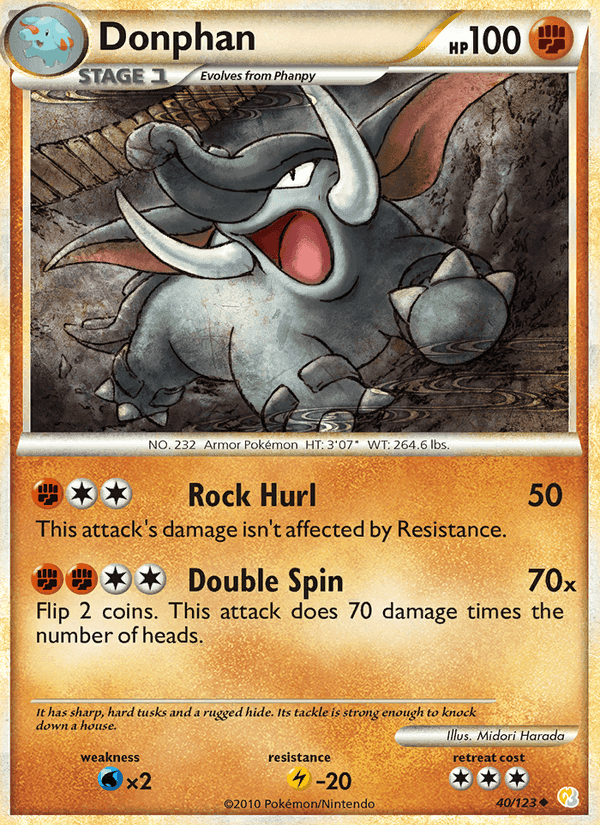 Donphan, carta 40 di HeartGold SoulSilver
