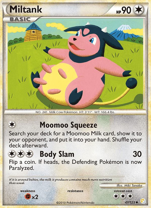 Miltank, carta 47 di HeartGold SoulSilver