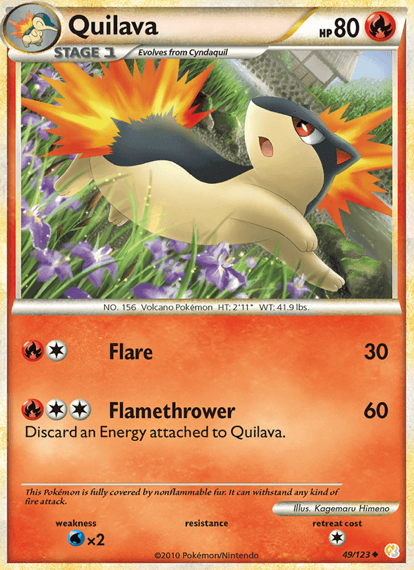 Quilava, carta 49 di HeartGold SoulSilver