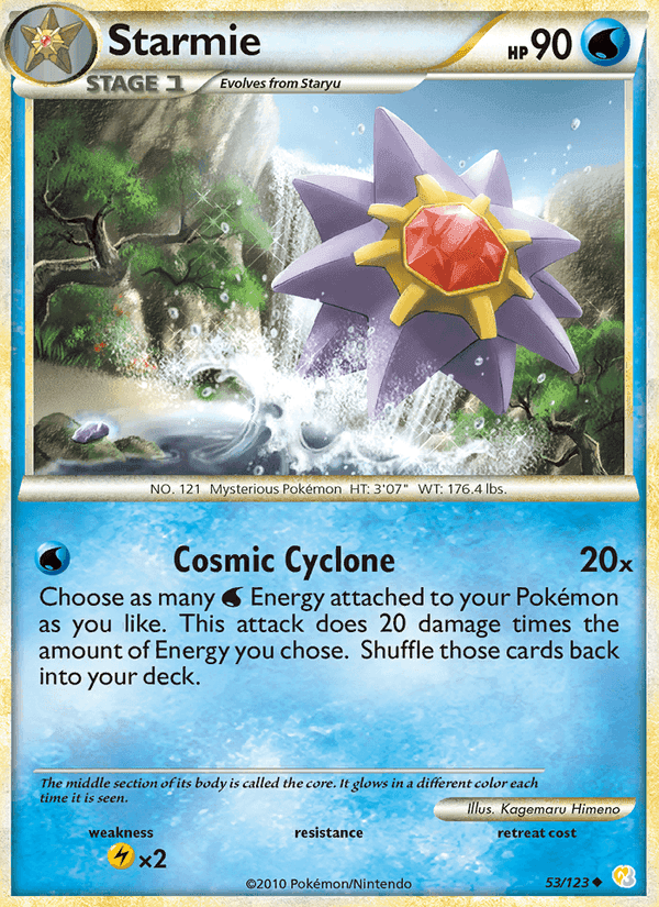Starmie, carta 53 di HeartGold SoulSilver