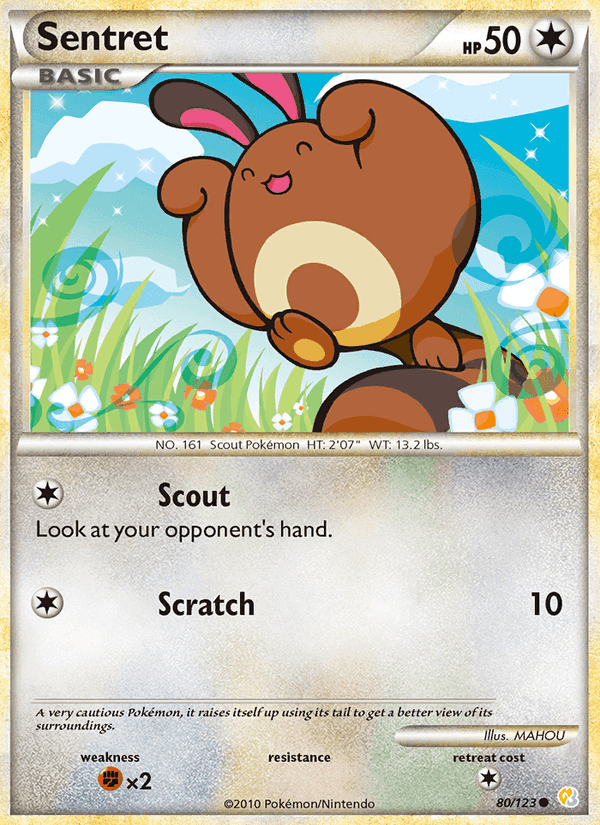 Sentret, card 80 from HeartGold SoulSilver