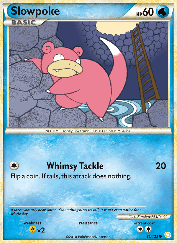 Slowpoke, card 81 from HeartGold SoulSilver