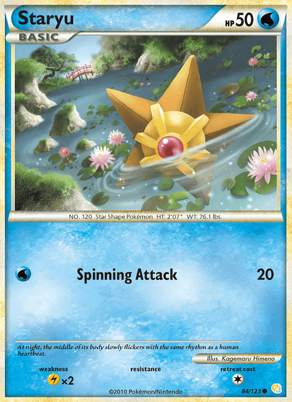 Staryu, card 84 from HeartGold SoulSilver