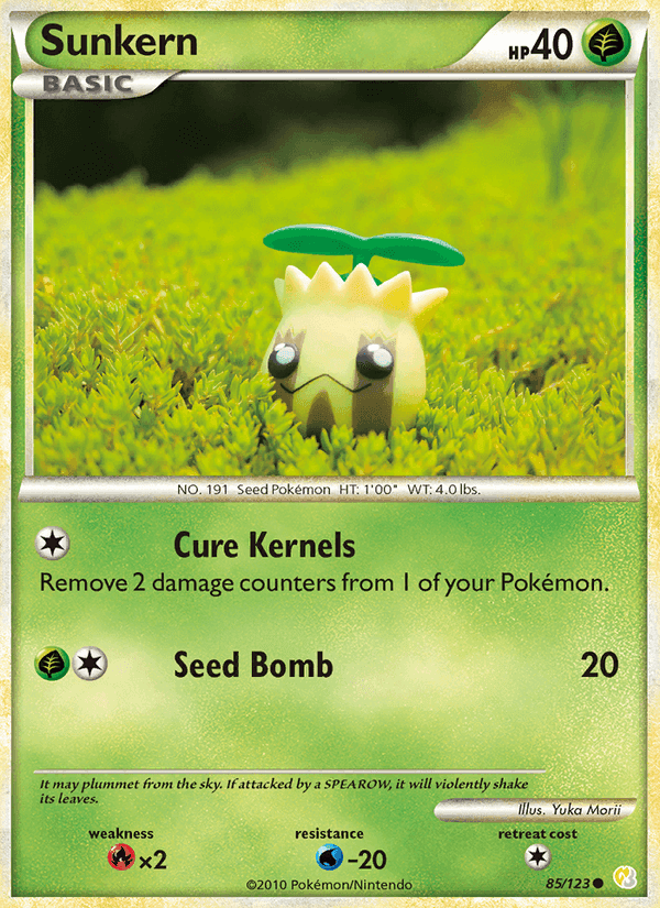 Sunkern, card 85 from HeartGold SoulSilver