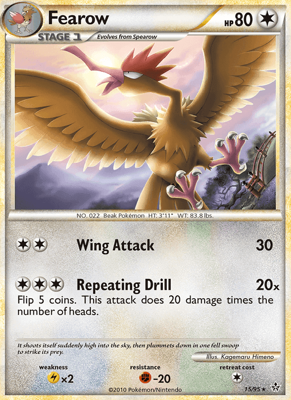Fearow, card 15 from Unleashed