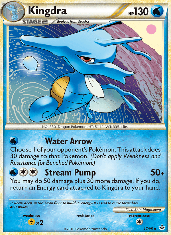 Kingdra, card 17 from Unleashed