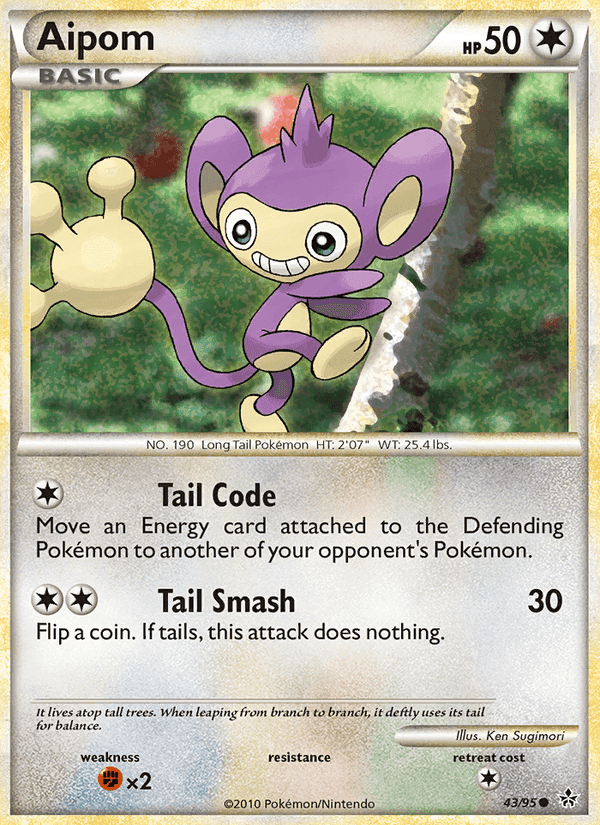 Aipom, card 43 from Unleashed