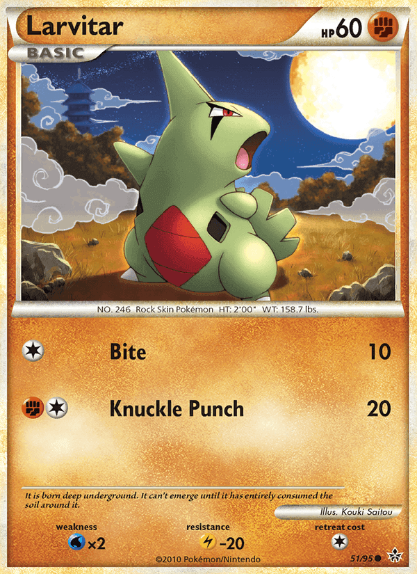Larvitar, carta 51 di Forze Scatenate
