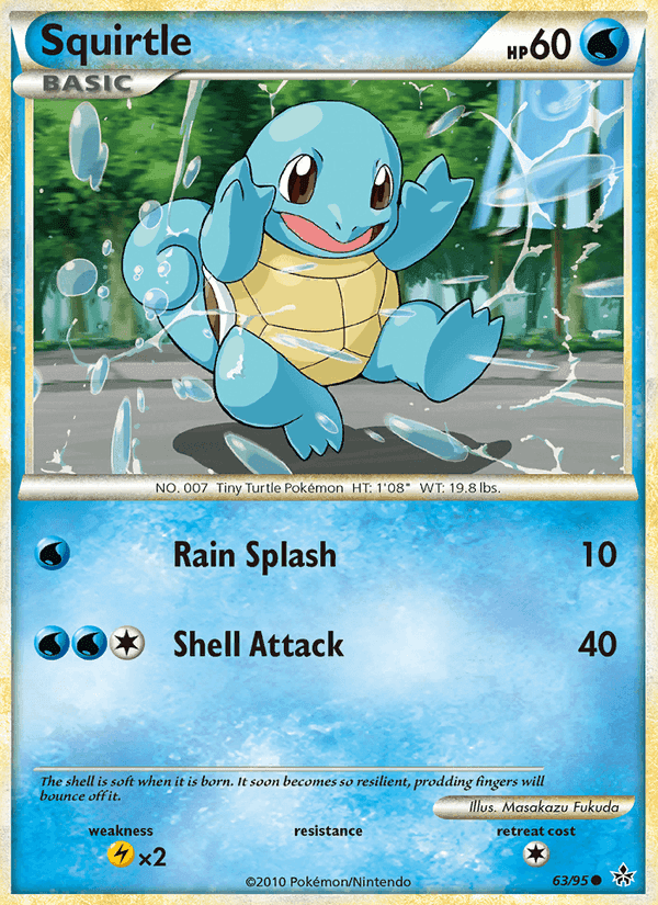 Squirtle, card 63 from Unleashed