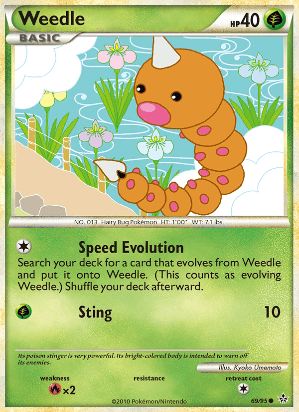 Weedle, card 69 from Unleashed