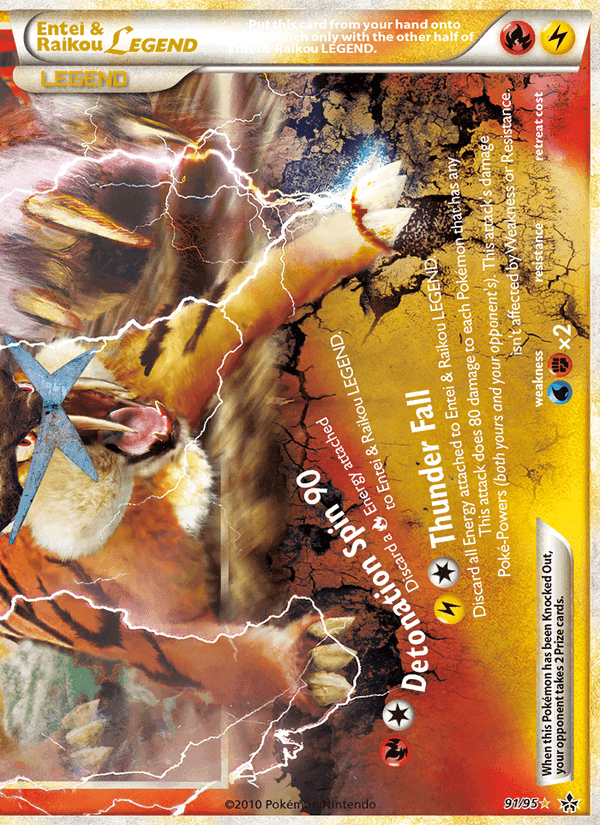 Entei & Raikou LEGEND, card 91 from Unleashed
