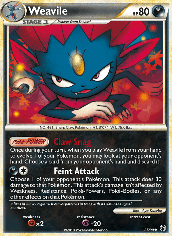 Weavile, carta 25 de Undaunted