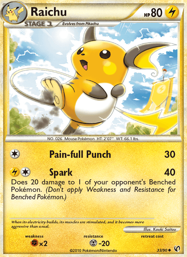 Raichu, card 33 from Undaunted