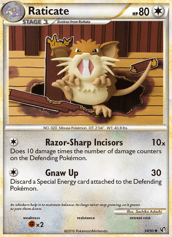 Raticate, carta 34 de Undaunted