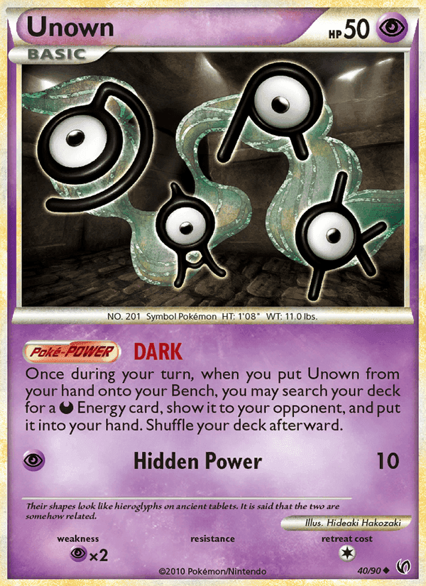 Unown, carta 40 di Senza Paura