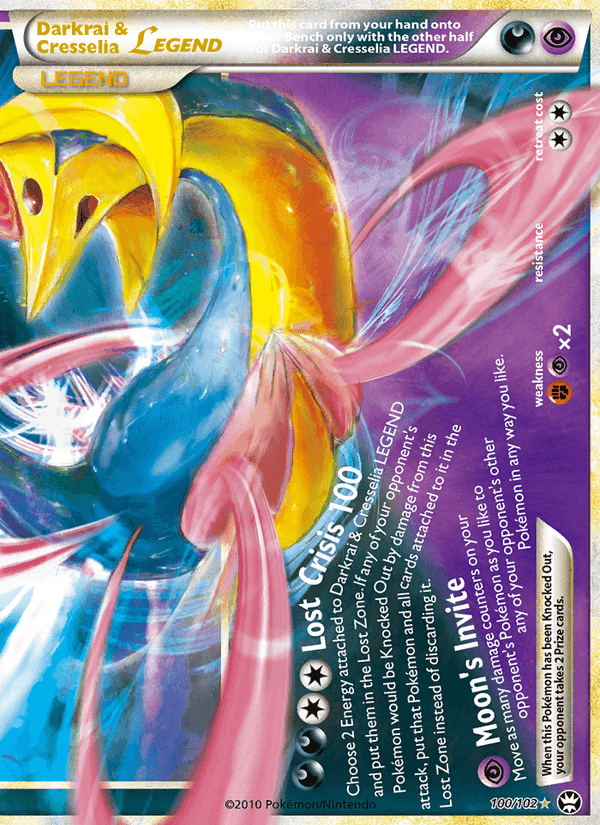 Triumphant の 100 番、Darkrai & Cresselia LEGEND