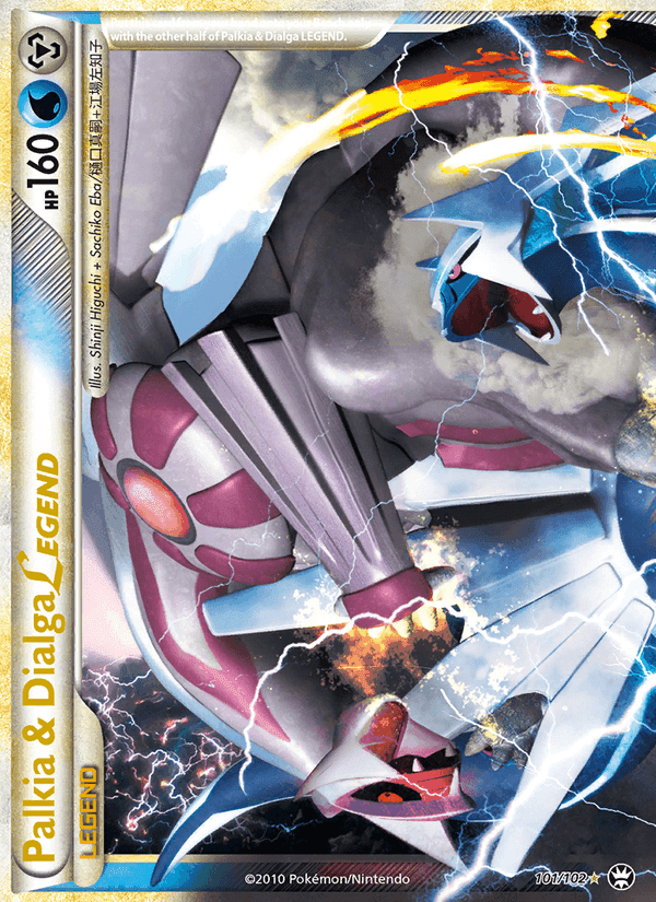 Palkia & Dialga LEGEND, card 101 from Triumphant