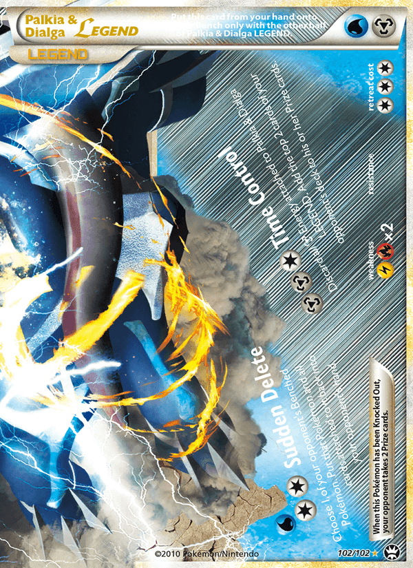 Triumphant の 102 番、Palkia & Dialga LEGEND