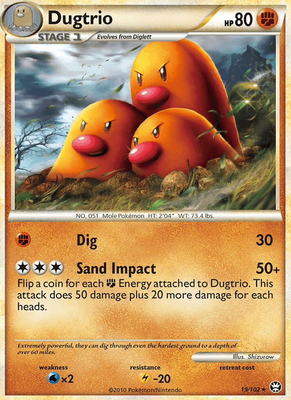 Dugtrio, carta 19 de Triumphant