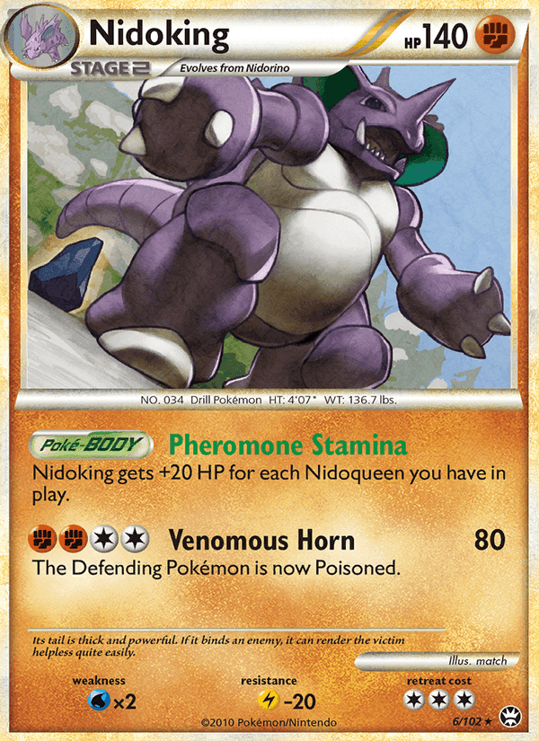 Nidoking, carta 6 di Battaglie Trionfali