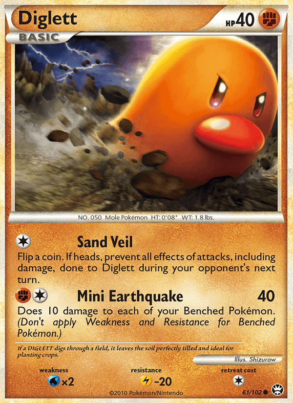 Diglett, card 61 from Triumphant