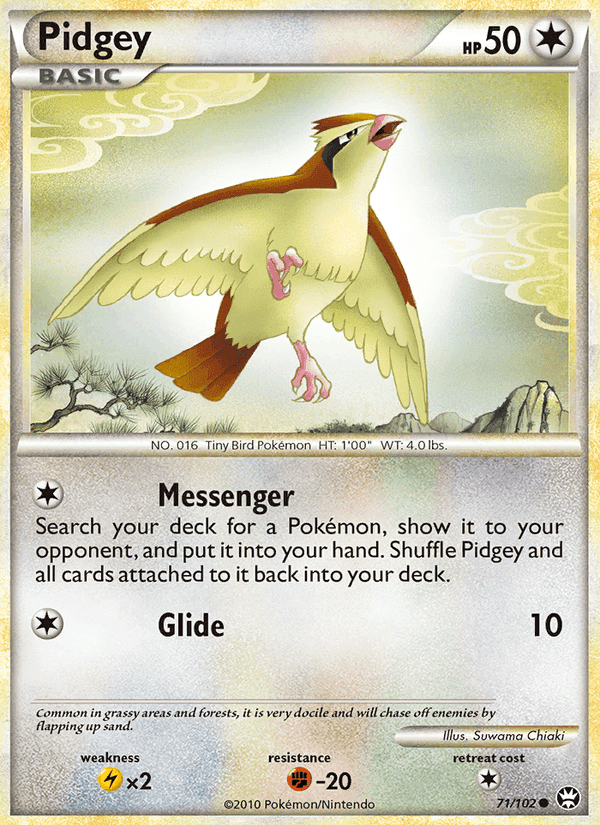 Pidgey, card 71 from Triumphant