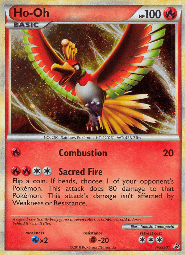 Ho-Oh, card HGSS01 from HGSS Black Star Promos