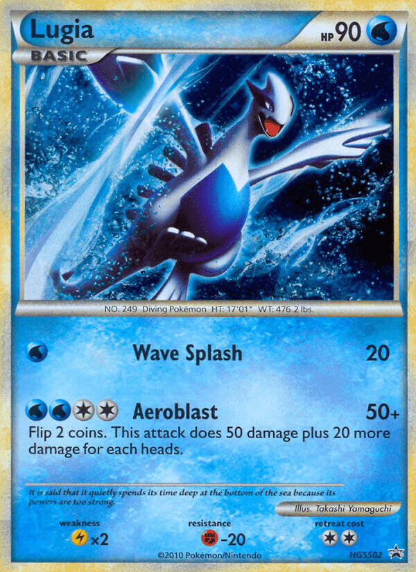 Lugia, card HGSS02 from HGSS Black Star Promos