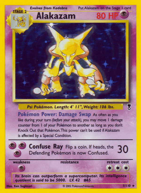 Alakazam, carta 1 di Legendary Collection