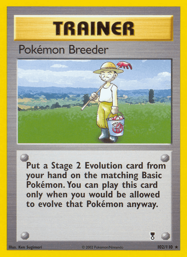 Pokémon Breeder, card 102 from Legendary Collection