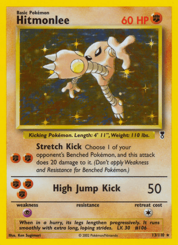 Hitmonlee, card 13 from Legendary Collection