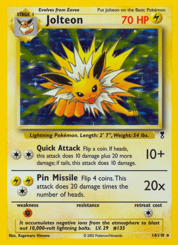 Jolteon, carta 14 di Legendary Collection