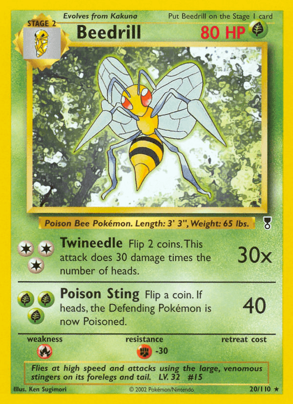 Beedrill, carta 20 de Legendary Collection
