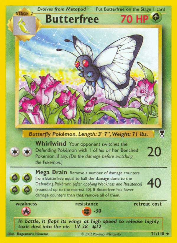Butterfree, carta 21 di Legendary Collection