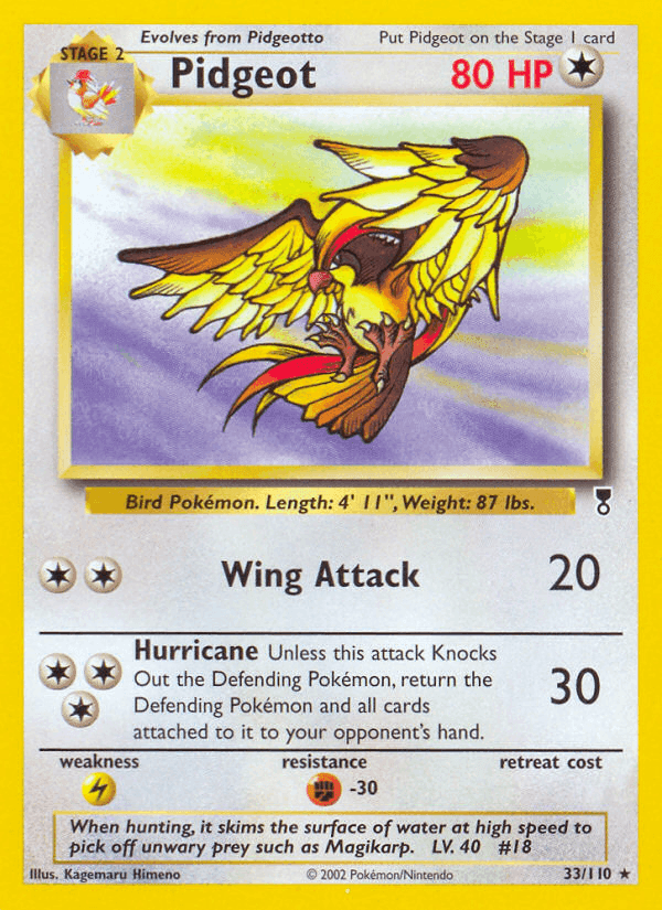 Pidgeot, carta 33 di Legendary Collection