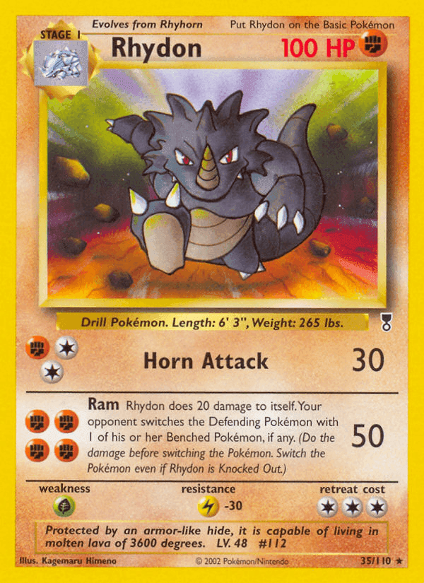 Rhydon, carta 35 di Legendary Collection