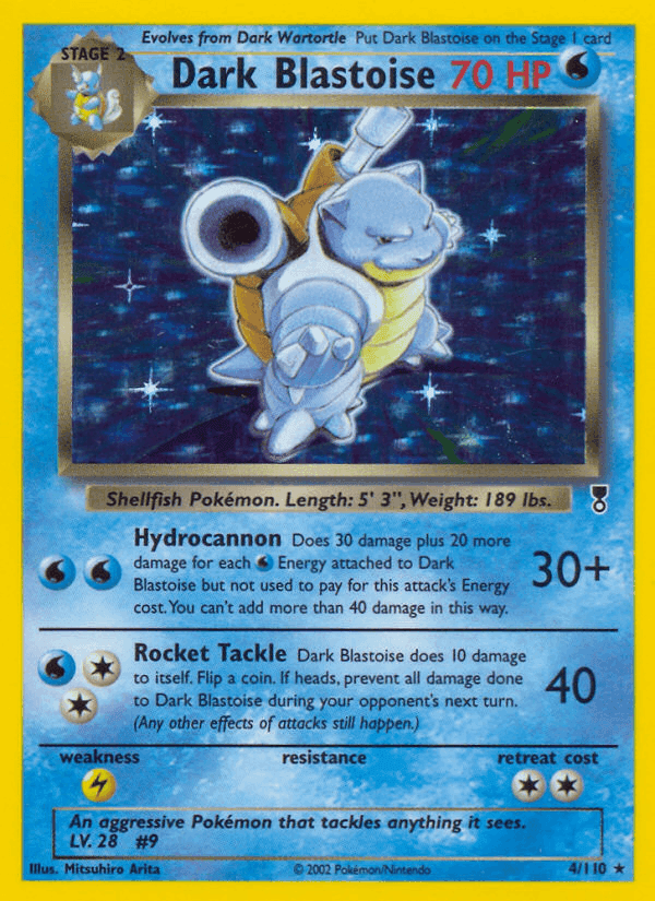 Dark Blastoise, carta 4 di Legendary Collection