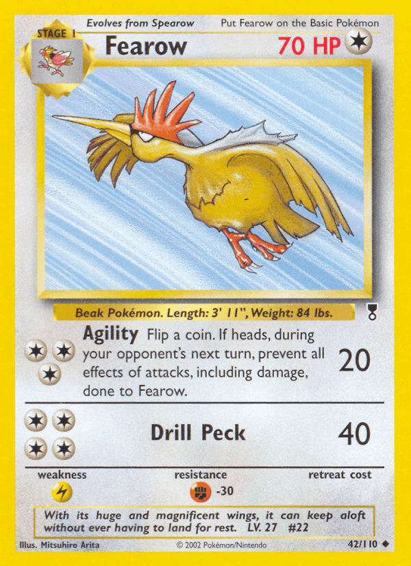 Fearow, carta 42 di Legendary Collection