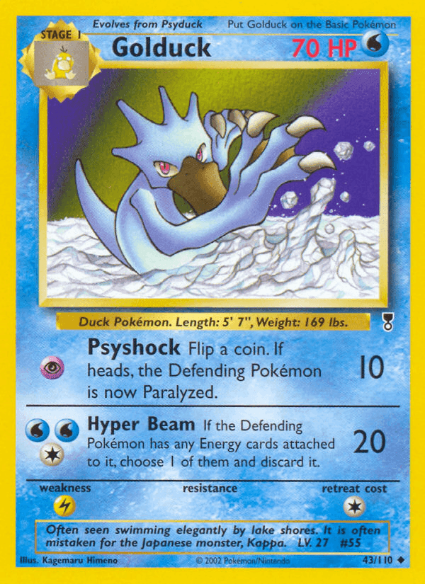 Golduck, carta 43 di Legendary Collection