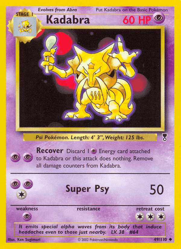 Kadabra, carta 49 di Legendary Collection