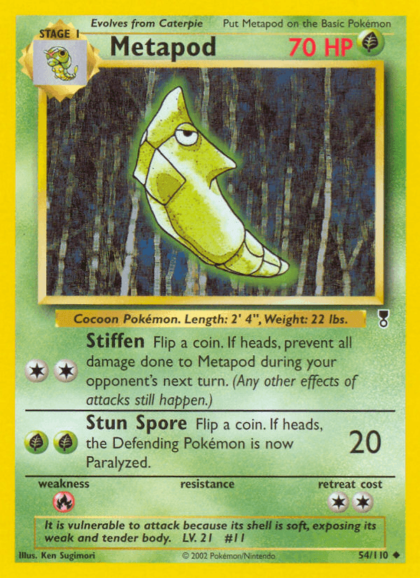 Metapod, carta 54 di Legendary Collection