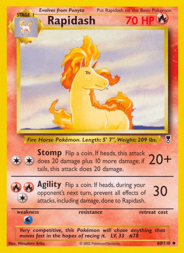 Rapidash, carta 60 di Legendary Collection